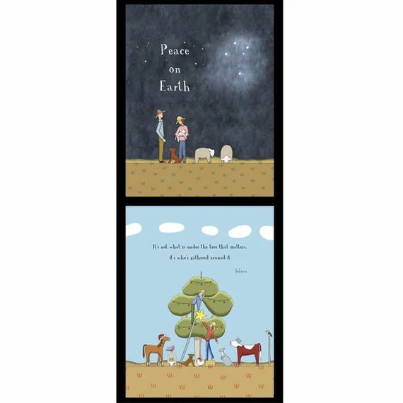 Peace on Earth Fabric Panel