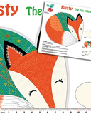 The Fox Panel - Rusty and Friends Fabric Panel Only - by Mitzi Powers for Benartex Fabrics