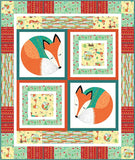 The Fox Panel - Rusty and Friends Fabric Panel Only - by Mitzi Powers for Benartex Fabrics
