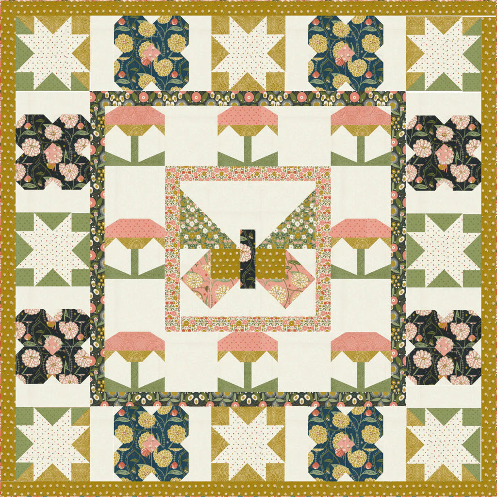 Make a Wish Quilt Pattern by Jenni Wingenroth for Gingiber in Imaginary Flowers
