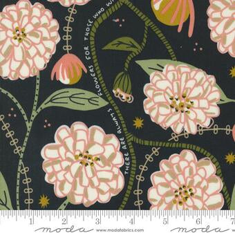 Imaginary Flowers Magical Ebony M48380 21 by Gingiber for Moda fabrics