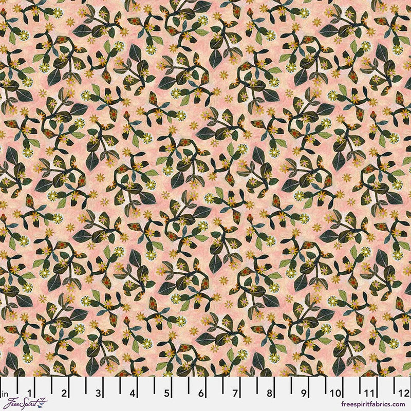 In the Pink by Este MacLeod for Free Spirit - Leaf Tumble - Pink PWES019.pink