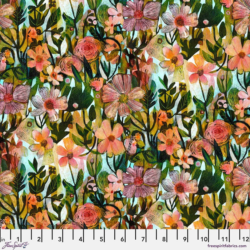 In the Pink by Este MacLeod for Free Spirit - Anemones - Multi PWES014.Multi