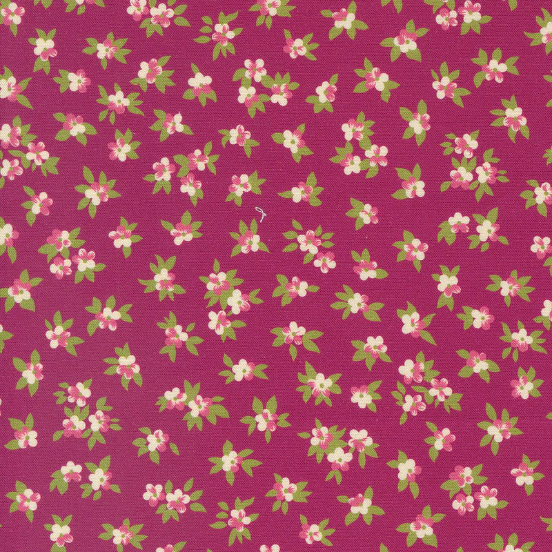 Chelsea Garden by Moda - M33749 21 - Tea Rose Ditsy - Mulberry Red