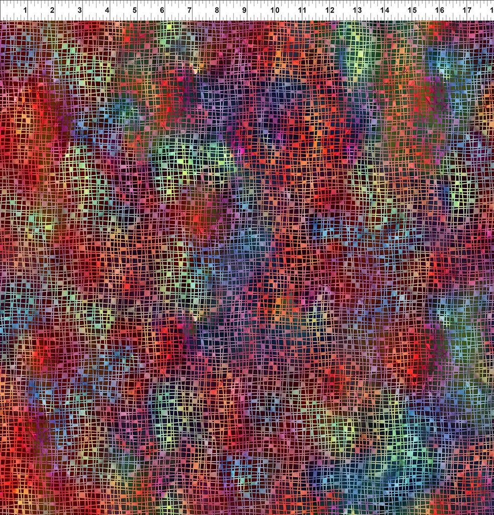 Impressions Raindrops Multi Dark by Jason Yenter for In The Beginning Fabrics 5JYS-1