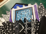 “Diamond Double” Quilt Top Kit in Black, White and Your Choice Accent in Queen Size (88” x 99”)
