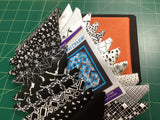 “Diamond Double” Quilt Top Kit in Black, White and Your Choice Accent in Queen Size (88” x 99”)