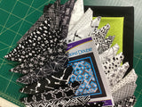 “Diamond Double” Quilt Top Kit in Black, White and Your Choice Accent in Queen Size (88” x 99”)