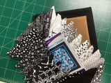 “Diamond Double” Quilt Top Kit in Black, White and Your Choice Accent in Queen Size (88” x 99”)