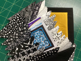 “Diamond Double” Quilt Top Kit in Black, White and Your Choice Accent in Queen Size (88” x 99”)