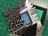“Diamond Double” Quilt Top Kit in Black, White and Your Choice Accent in Queen Size (88” x 99”)