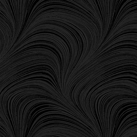 Backing Fabric - Wave Texture -  Black 2966-12