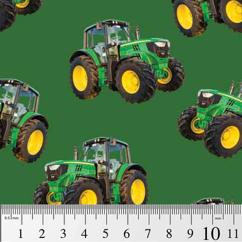 Green Tractors on a Solid Green background 7105H John Deere