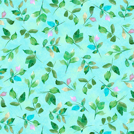 Charlene Leaf Sprigs 27585-B Light Blue