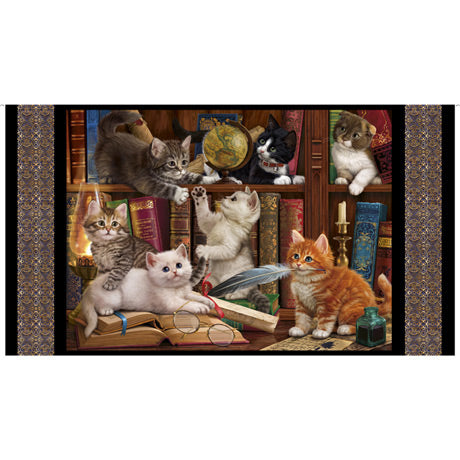 Literary Kitties Panel 28235-J