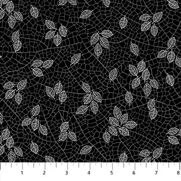 Silhouette Tiny Leaves Black Multi 23990-99