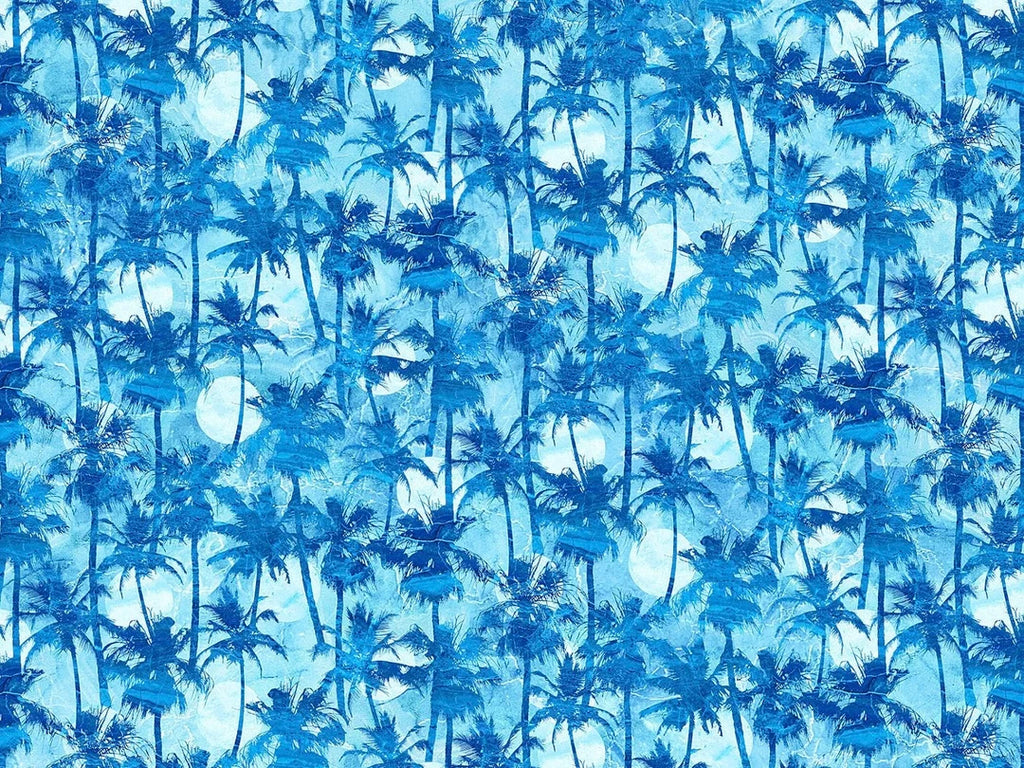 Palm Beach Palm Trees Lt Indigo DP26914448 by Lloyd Curzon