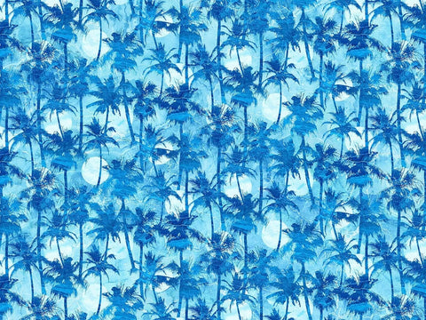 Palm Beach Palm Trees Lt Indigo DP26914448 by Lloyd Curzon