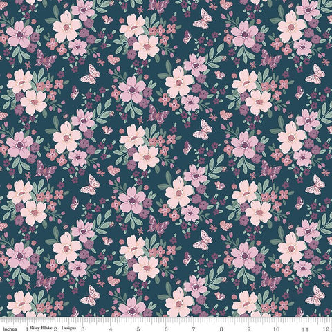 Buds and Butterflies by Carla Naylor for Riley Blake Designs - C15350 - Emerald