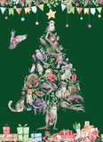 Bush Celebration Australian Fauna Christmas Fabric Panel by Devonstone