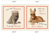 A Dog Says Woof by John Butler for Elizabeth’s Studio Story Book Fabric Panel