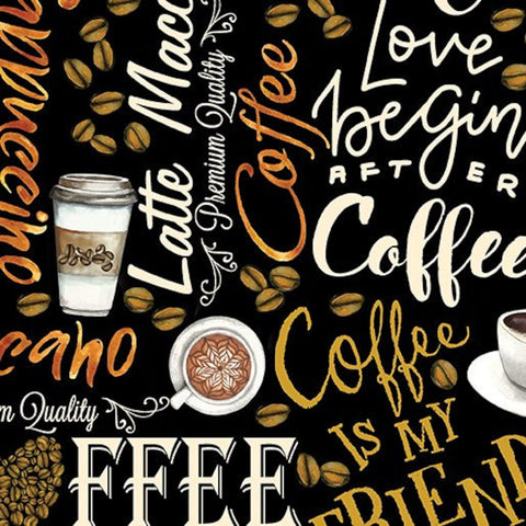 For the Love of Coffee  - Fresh Brewed Words Black - 2063/5612