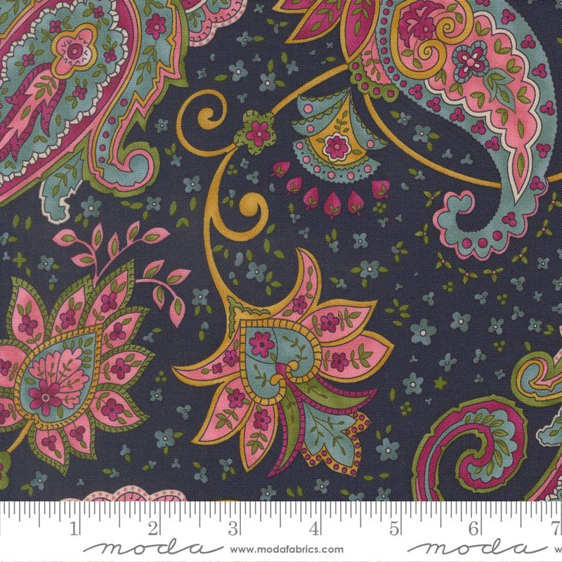 Chelsea Garden by Moda - Navy Paisley - M33851 19