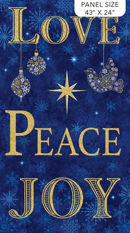 Love Peace and Joy Fabric Panel