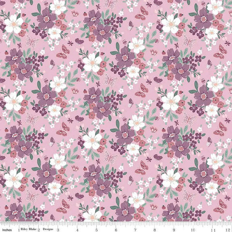 Buds and Butterflies by Carla Naylor for Riley Blake Designs - C15350 - Mauve