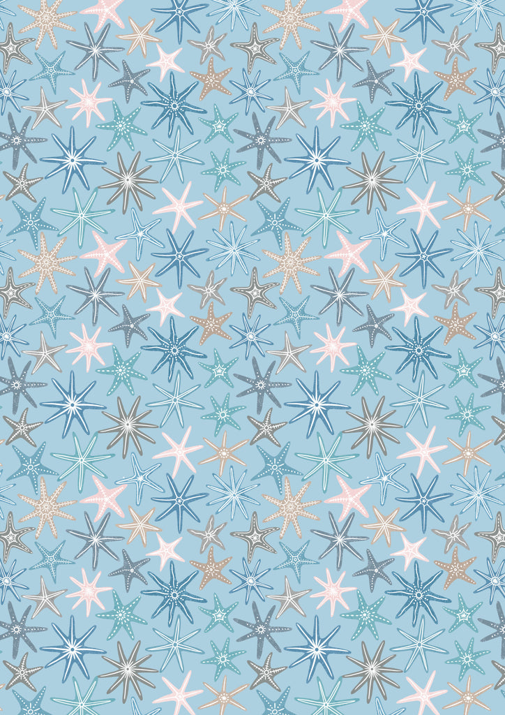 Ocean Pearls - Multi Starfish - Sunny Blue - A829#2