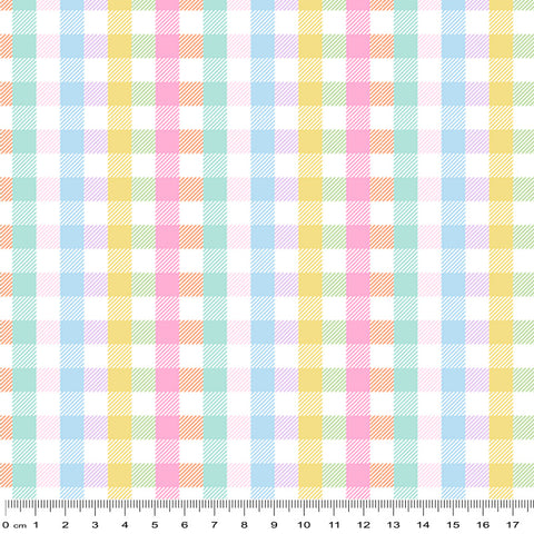 Checks, Spots and Stripes - for KK Fabrics - 3075A11 Gingham Multi Pastel