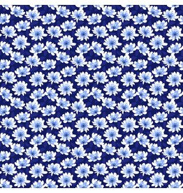 Madison’s Garden by Patrick Lose of Northcott Fabrics 10413 - 46 Paint Floral Blue