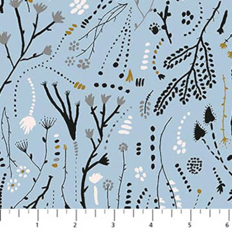 Autumn Forage Branches Blue 90851 40