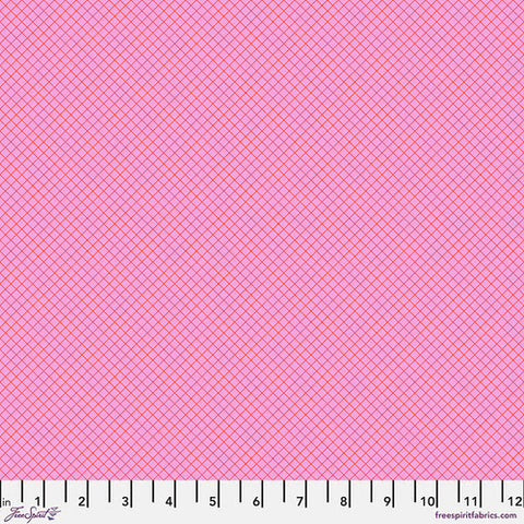 Tula Pink True Colours On The Grid Bubblegum PWTP255