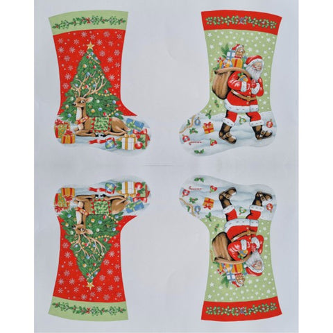 Christmas Stocking Fabric Panel by Nutex