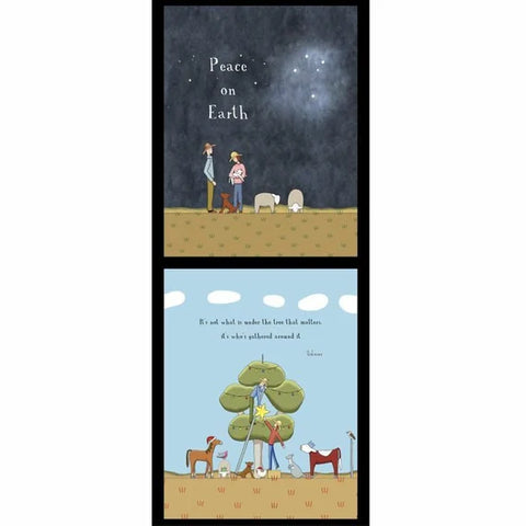 Peace on Earth Fabric Panel