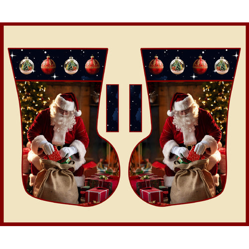 Santa in Oz Christmas Stocking Panel
