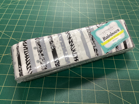 Silver Christmas by Victorian Textiles 2.5” strips (jelly roll)