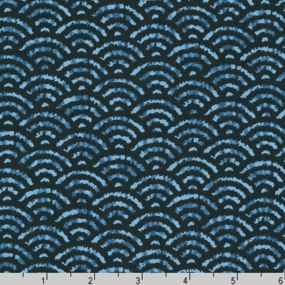 Shibori Blues - Waves - Indigo - SB850257D72