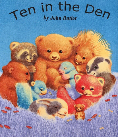 Ten in the Den by John Butler for Elizabeth’s Studio Story Book Fabric Panel