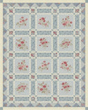 The Queen’s Grove Quilt Kit featuring Antoinette by French General Blue Colorway