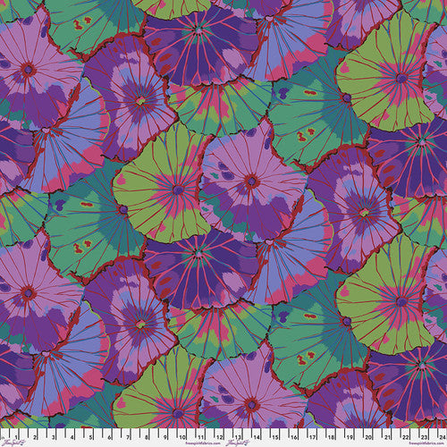 Kaffe Fassett - Lotus Leaf  - QBGP007.PURPLE - Purple Backing