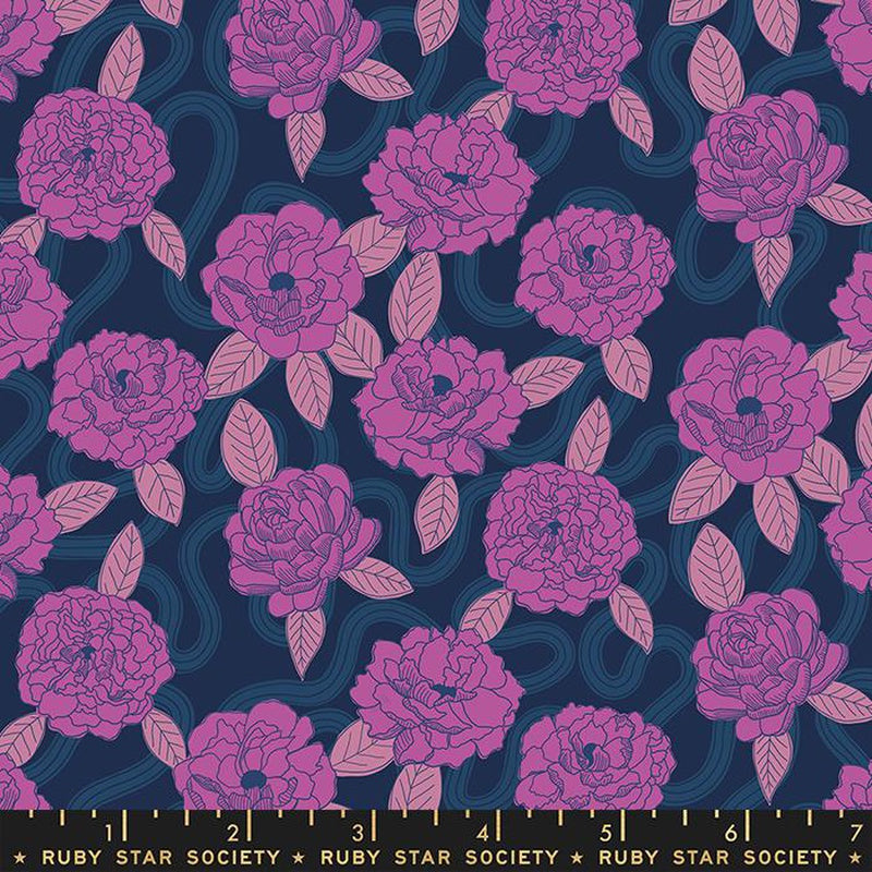 Verbena - Peonies Navy - RS6031-13