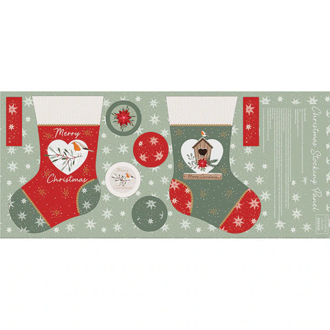 Christmas Stocking Panel - Welcome Home 3266 12