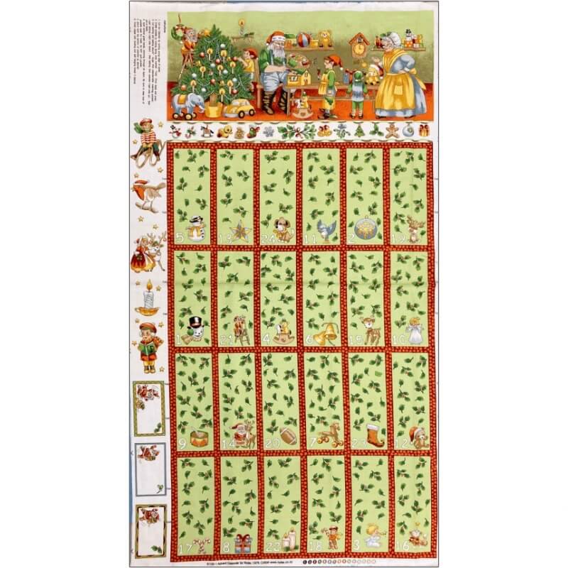 Fold Up Christmas Advent Panel - 63 cm x 112 cm by Devonstone DV3934