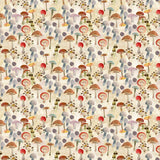 Wild Wonder Watercolour Mushrooms Butter Fabric by Sue Zipkin for Clothworks Y4079 59