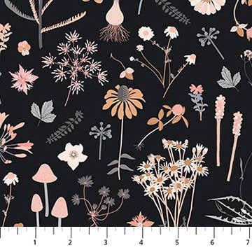 The Botanist by FIGO Fabrics Botanical Black