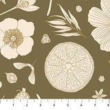 The Botanist by FIGO Fabrics Etching Olive