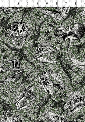 Jurassic Dinosaur Skulls from In the Beginning Fabrics SJUR 1