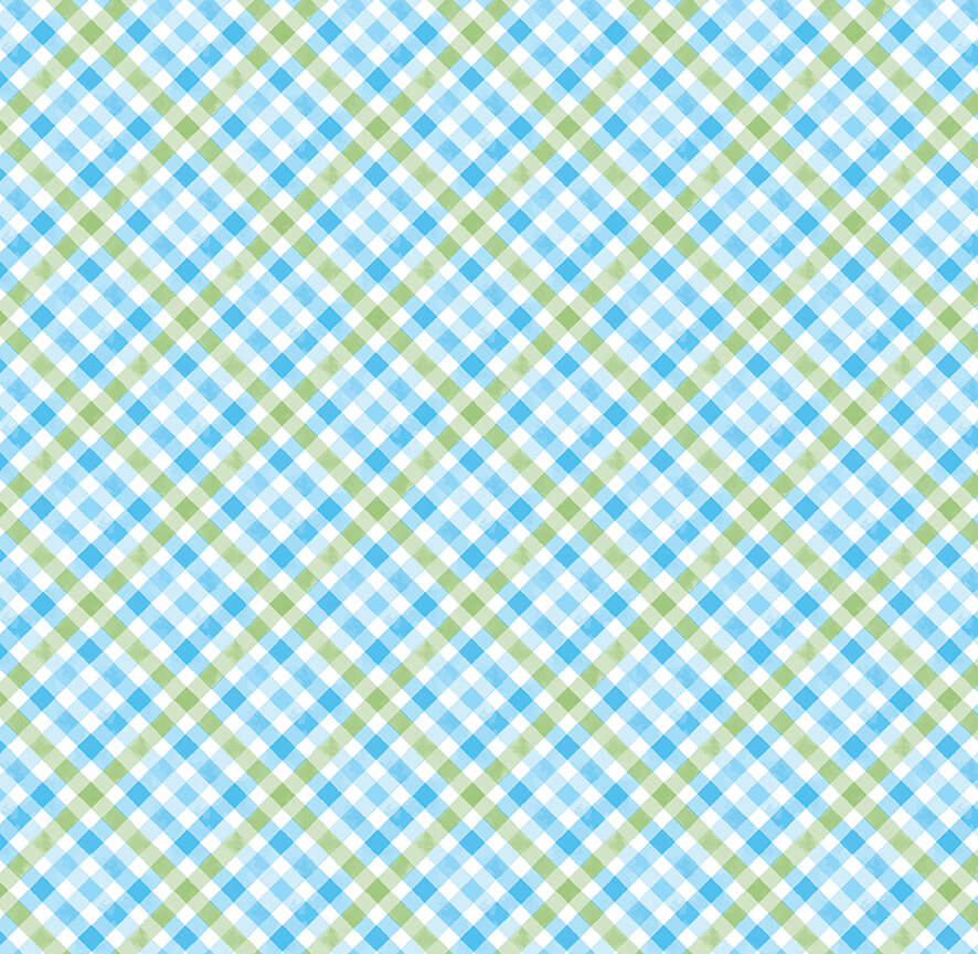 Cottontail Farms - Springtime Plaid - Blue/Green - 3056/1053